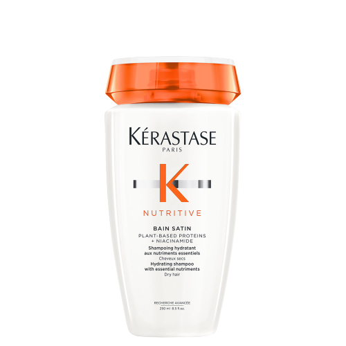 Botella del shampoo Bain Satin Nutritive de Kérastase, vista frontal.